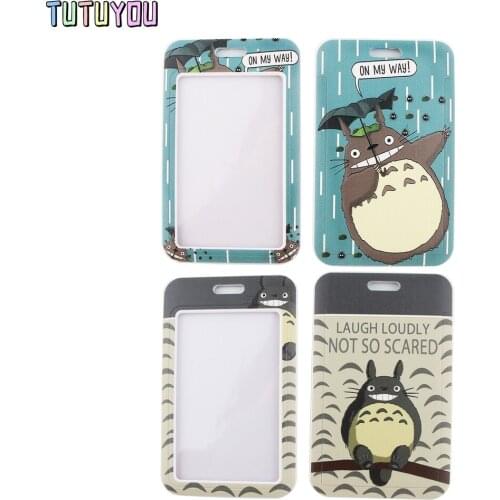 1pc PC2447 Anime Cat Cute Fashion Lanyards ID Badge Holder Bus Pass Case Cover Slip Bank Credit Card Holder