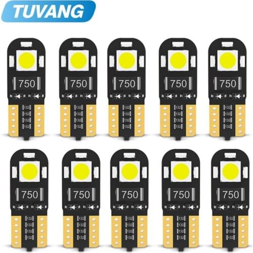 10Pcs W5W T10 LED Canbus Light Bulbs for Audi BMW VW Mercedes Car Interior Dome Light Trunk Lamp Auto Lights Error Free 12V