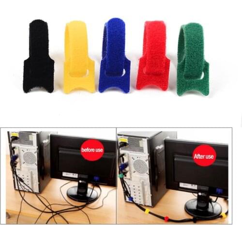 12*200mm 100pcs Magic Tape Wiring Harness Tapes Cable Ties Nylon Tie Cord Computer Cable Earphone Winder Zip Ties