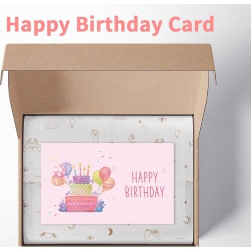 30 Pcs/pack happy Birthday card pink Birthday labels Birthday gift decoration party Message card 9x5.4 mm card