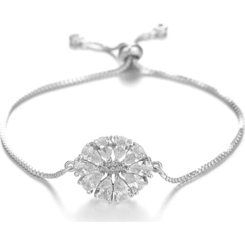 30 Kinds Fashion DIY Chain Bracelets For Woman Cubic Zirconia Flower Copper Adjustable Charm Bracelet Bangles Exquisite Jewelry