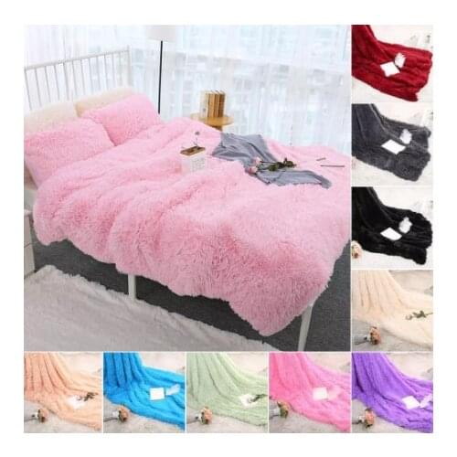 35% Off Plush Blanket Soft Fur Faux With Fluffy Throw Blanket Bed Sofa Long Shaggy Warm Bedding Sheet Cozy Blankets