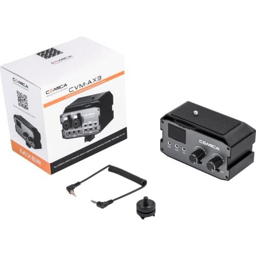 AX3 dual XLR/6.35MM/3.5MM microphone Audio Mixer Adapter Preamplifier for canon nikon pentax sony dslr dv camcorders camera
