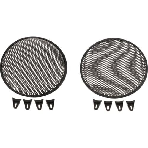 2Pcs 12 Inch Speaker Cover Case Protective Round Metal Mesh Grill, Black