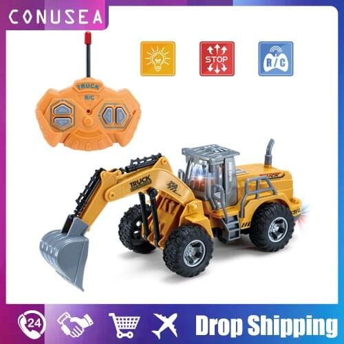 1/30 Rc Truck Remote Control Car Toys for Boys 4 Channel Rc Excavator Tractor Enginering Vehicle Toy Construction Model for kids