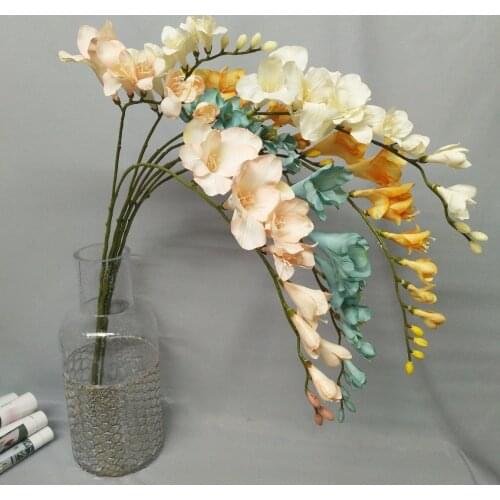 93CM Artificial Cattleya Flower Silk Orchid Branch Fake Flowers for Wedding Backyard Living Room Decoration