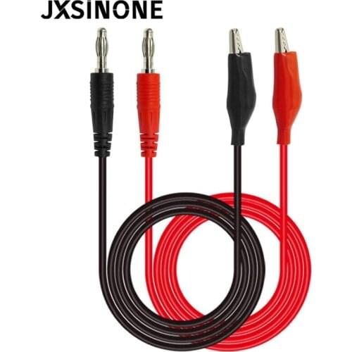 JXSINONE P1038 1Set Double Stitch Alligator Test Lead Clip To Probe Cable For Multimeters