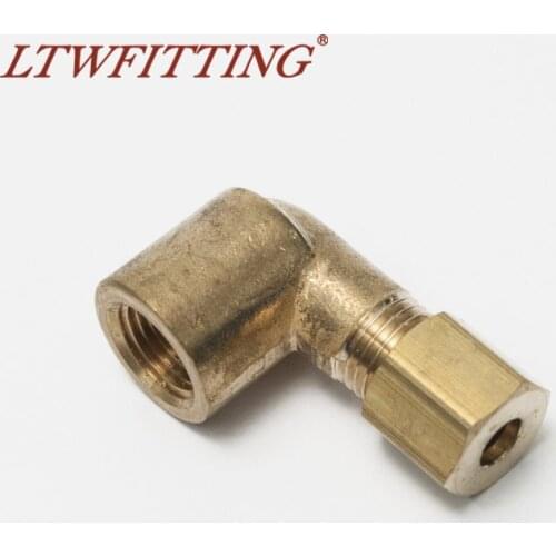 LTWFITTING 3/16" OD x 1/8" Female NPT 90 Deg Compression Elbow,BRASS COMPRESSION FITTING