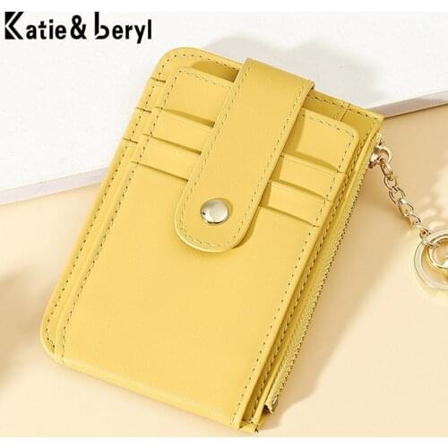 Fashion Thin Section Fold Design Wallet Women Pu Leathe Zipper Small Card Bag Coin Purse Female Mini Hasp Clutch Wallet Ladies