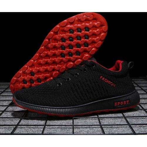 Mens shoes wild sports shoes mens casual shoes mens running shoes autumn breathable mesh shoes men red bottom shoes