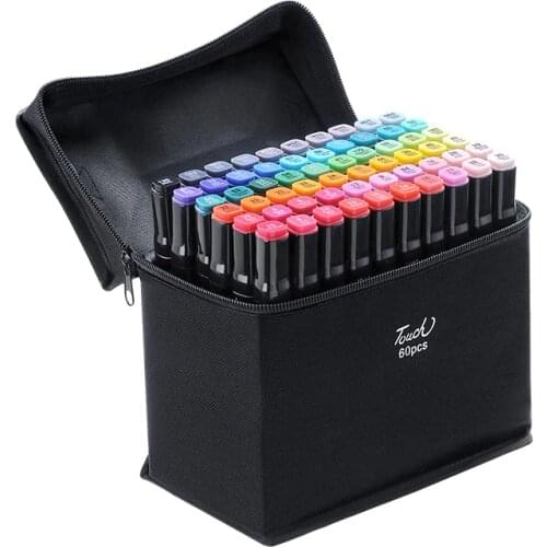 TOUCHNEW 40/60/80/168 Color Art Markers Set Dual Headed Artist Sketch Oily Alcohol based markers For Animation Manga marker pen