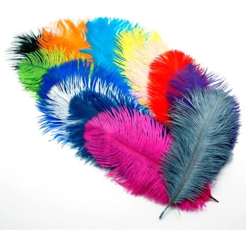 New 100pcs 15-20cm(6-8") beautiful Ostrich Feathers, DIY Jewelry Necklace Earrings Cap Garments Accessories, Wedding Decorations