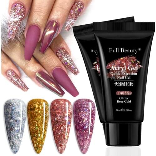 30ML Poly Nail Gel Quick Building Nail Extension Gel Hot Sale Acrylic Gel Polish Finger Prolong for Manicure Design Tools NF1901