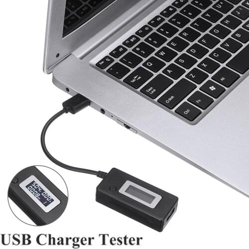 Portable USB Voltage Current Detector Monitor Reader Black LCD Display Micro USB Mobile Phone Power Bank Capacity Tester Parts