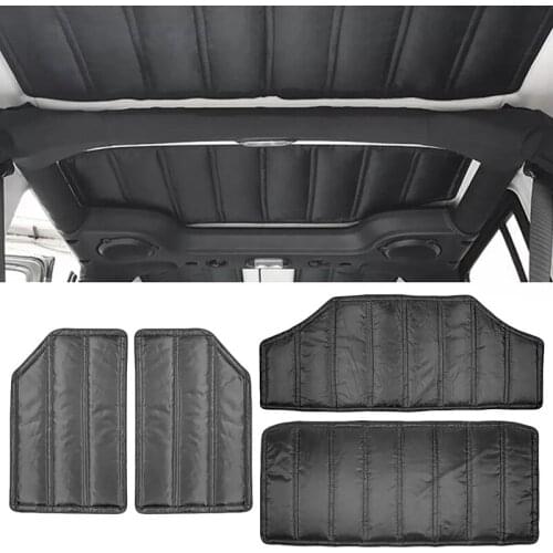 Car Roof Hardtop Sound Deadener Thick Durable Headliner Hinges Heat Insulation for Jeep Wrangler JK 12-17 4 Door