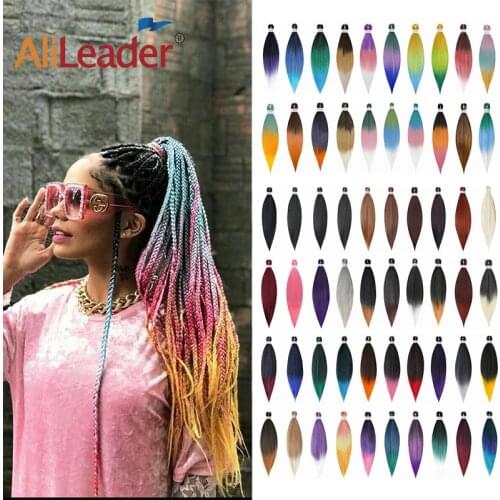Alileader Synthetic Hair Extensions Easy Hair Braids For Women Low Temperature Fiber Crochet Hair Braiding 20" 26" Braid