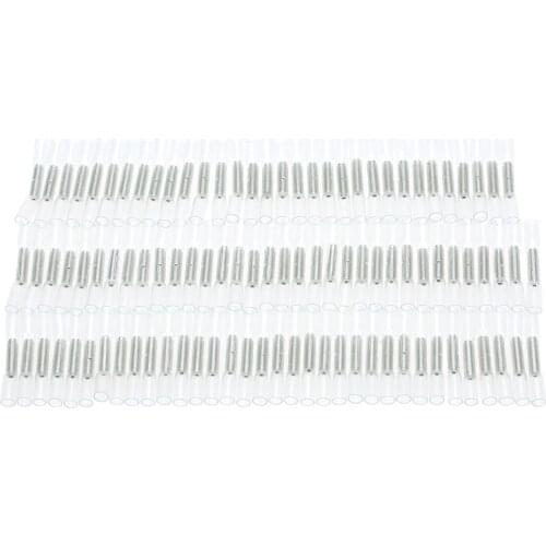 100PCS 26 - 24 AWG Auto Insulated Heat Shrink Butting Connector Waterproof Sleeving Wire Electrical Crimp Terminal Connect Tube
