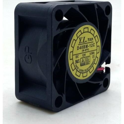 For Yuelun 4cm 4020 DC 12V double ball high speed fan d40bm-12c computer case power cooling fan