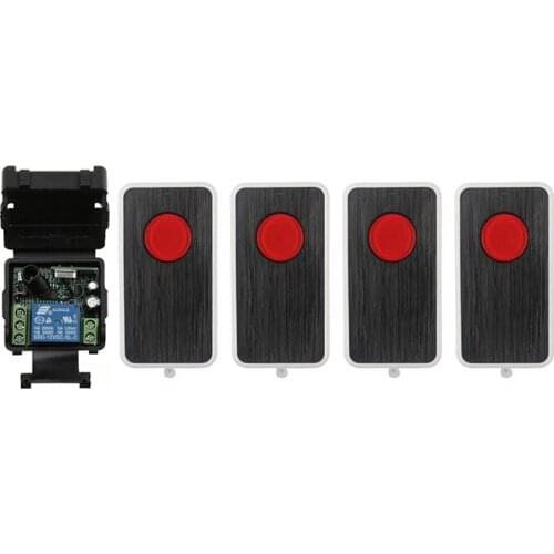 Xuanlongyuan DC12V 24V 1CH RF Remote Control Switch System Transmitter+Receiver 1ch relay smart home z-wave Garage Doors