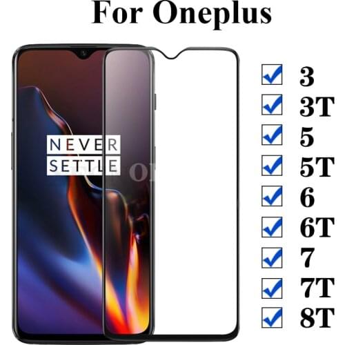 2Pcs Full Cover Tempered Glass For OnePlus 8T 7 7T 6 6T 5 5T 3 3T Nord Screen Protector For Oneplus 7 T 8 One plusN10 N100 Glass