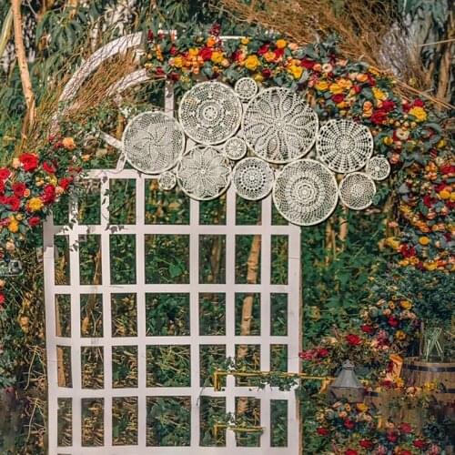 1 Set DIY Tapestry Wall Hanging Lace Dream Catcher Set Wedding Background Decoration Mexican Decor Home Hamsa Decor