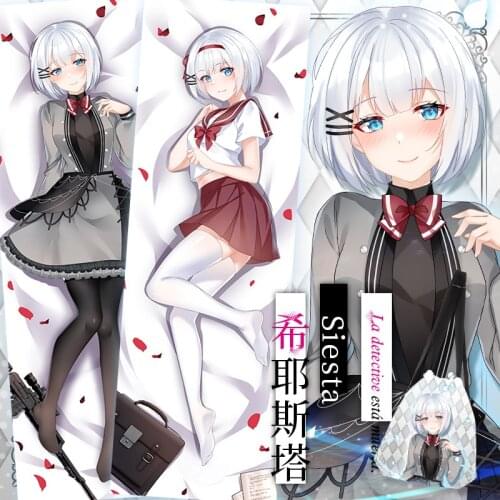 Anime The Detective Is Already Dead Siesta Sexy Cosplay Dakimakura 2WAY Hugging Body Pillow Case Otaku Pillow Cushion Cover SM