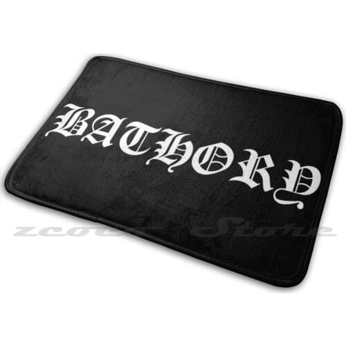 Bathory Logo Carpet Rug Non-Slip Water Absorb Door Mat Bathory Goat Blackmetal Quorthon Mayhem Metalhead Burzum Darkthrone
