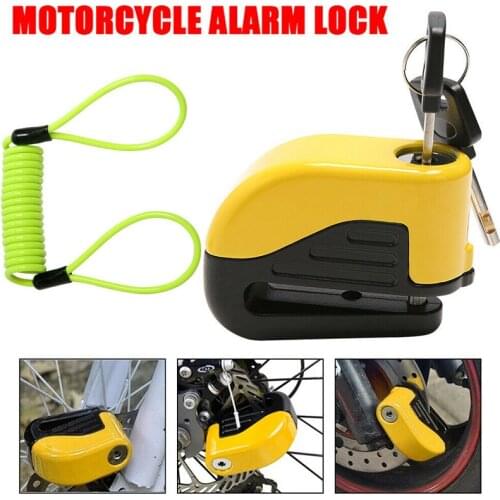 Motorcycle Scooter Wheel Disc Brake Alarm Lock Loud Brake Security Wheel Disc Brake Lock Stainless Steel Metal Disc Brake Lock