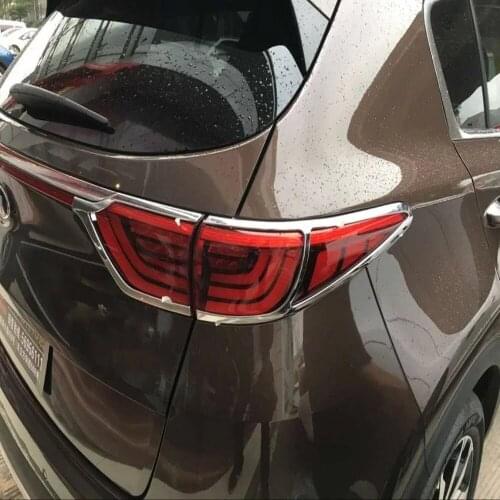 For Kia Sportage 4 QL 2016 2017 2018 ABS Chrome Car Rear Tail Light Lamp Eyebrow Eyelid Trim Cover Garnish Moulding Accessories