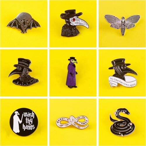 Doctor Schnabel Enamel Pins For Backpacks Metal Badges On Backpack Set Pin Badges For Clothes Lapel Pin Bags Badge Gifts Brooch