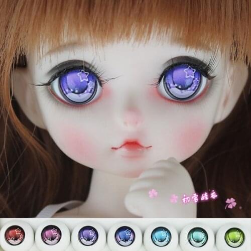 Estartek Custom 1/6 1/4 1/3 Acrylic Shine Star Anime Eyes for BJD SD Dollfie Dream Doll Action Figure DIY 14 16 18 20 22 24mm