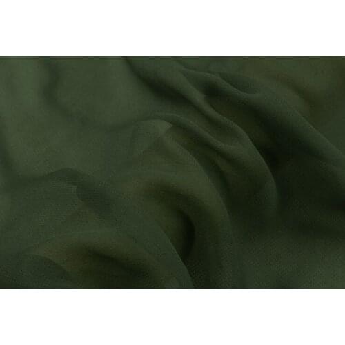Howmay 100% pure silk fabric georgette 8m/m 138cm 54" olive green 57# lightweight soft tulle for dress or scarf