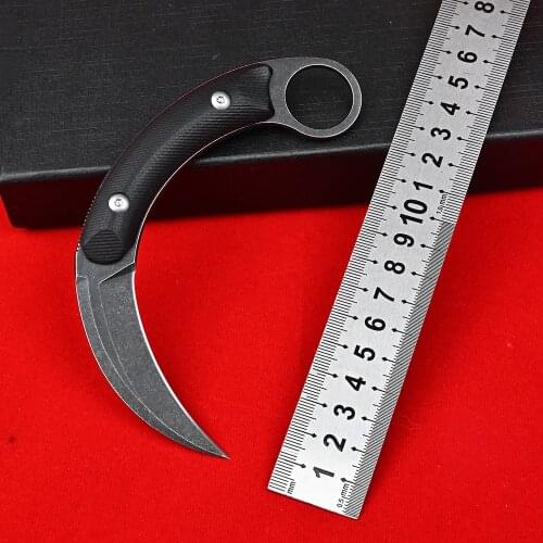 Karambit Knife 440C Steel Fixed Blade Tactical Combat CS GO Pocket Knifes EDC Self Defense Tools Outdoor Survival Hunting Knives