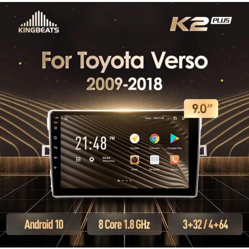 KingBeats Android 10 Octa-Core head unit HU 4G in Dash Car Radio Multimedia Video Player Navigation GPS For Toyota Verso R20 2009 - 2018 no dvd 2 din Double Din Android Car Stereo 2din