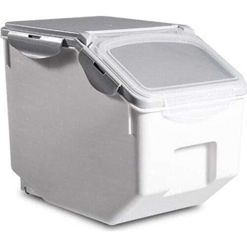 10Kg Rice Storage Box with Seal Locking Lid Food Sealed Grain Container Portable Organizer for Kitchen Utensils