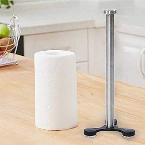 Kitchen Roll Paper Towel Holder Bathroom Tissue Sucker Stand Napkins Rack Home Kitchen Storage Accessories