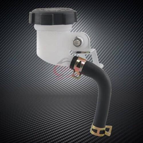 Motorcycle ABS Plastic Brake Reservoir Fluid Oil Tank Cup with Rubber Pipe Mount Bracket Fits For Brembo Caliper New