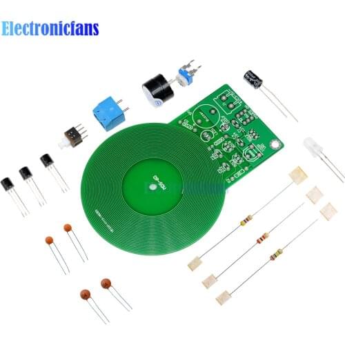 DIY Kit Metal Detector Kit Electronic Kit DC 3V-5V 60mm Non-contact Sensor Board Module Metal Detector 18650 USB Power Bank Case