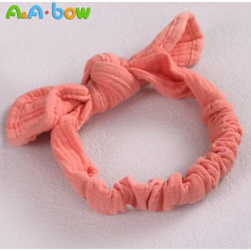 1PCS Solid Color Bow Baby Hair Band for Child Kids Infant Headwear Elastic Nylon Baby Headband for Newborn Hair Accessories