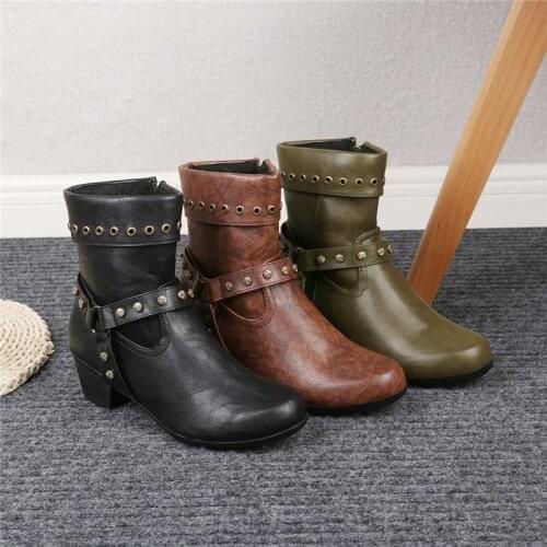 Casual boots womens short boots willow nail motorcycle boots nude boots large size womens shoes autumn and winter new style