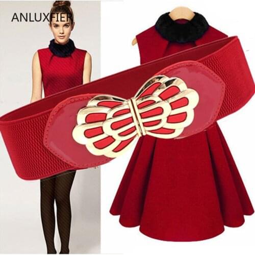 H9809 Waistband Women Wide Elastic Belt Decoration High Quality Fashion Korean Simple Metal Buckle Cummerbunds Lady Waist Seal