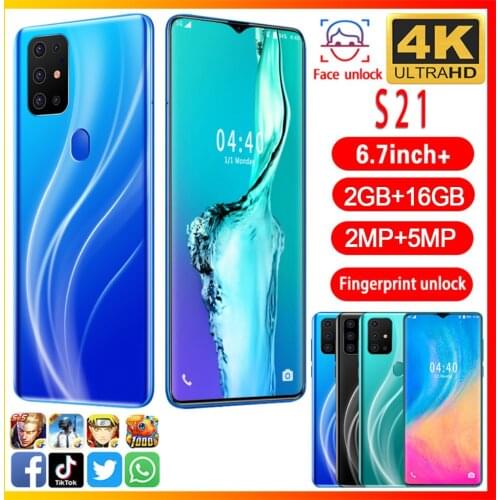 S20 Drop Screen Smart Phone 3G 6.7in Dual SIM Android Fingerprint Unlocked Multifunction fashion Powerful Smart Mobile Phone