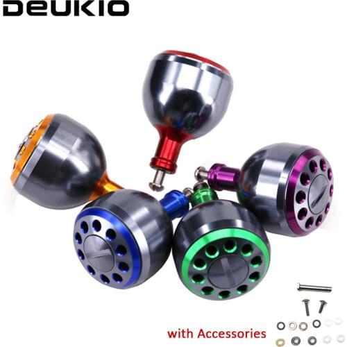 DEUKIO 33mm/38mm All Metal Fishing Reel Handle Knobs Dia 7mm Fishing Rocker Knob Alloy for Shimano Daiwa Spinning Reel