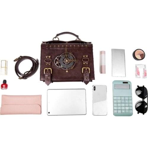 Steampunk Gear Crossbody Bags Retro Messenger Bags Gothic Shoulder Handbags Satchel Phone Pouch for Women Ladies