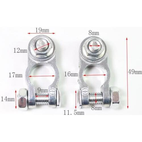 Car battery terminal pile head, charging clip connector 16/17