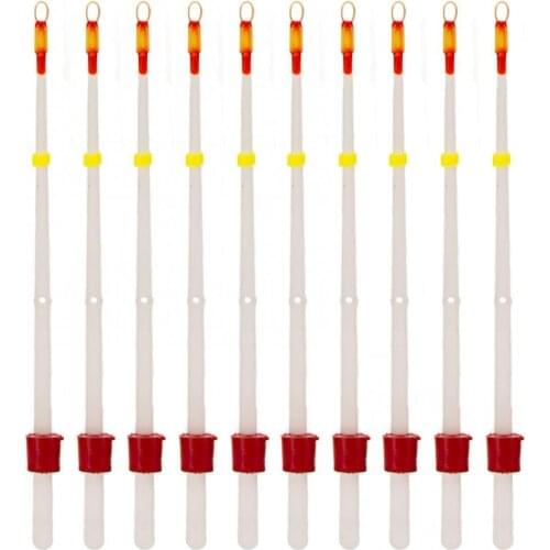 10Pcs Small White Winter Ice Fishing Extension Rod Pole for Saltwater Freshwater Fishing Rods