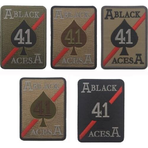 3D High Quality 100% Embroidery Patch Loop And Hook A41 Poker Card Wallet Stickers Affixed Quebra Flight Patches