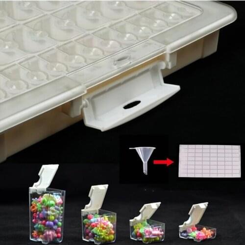 New diamond painting storage box accessories 42/ grid rhinestone embroidery tool jewelry jewelry transparent storage box practic