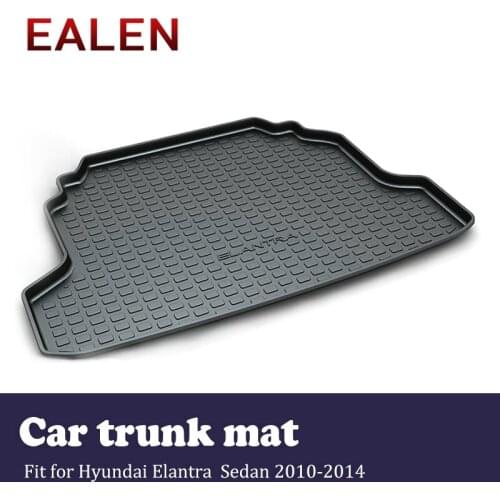 EALEN For Hyundai Elantra Sedan 2004-2017 Styling Boot Liner Waterproof Anti-slip mat Accessories 1Set Car Cargo rear trunk mat