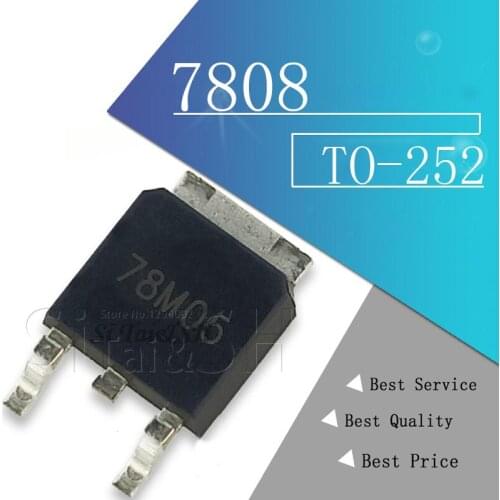 10PCS 7808 78M08 TO252 L78M08CDT L78M08 three regulator TO-252 SMD new and original